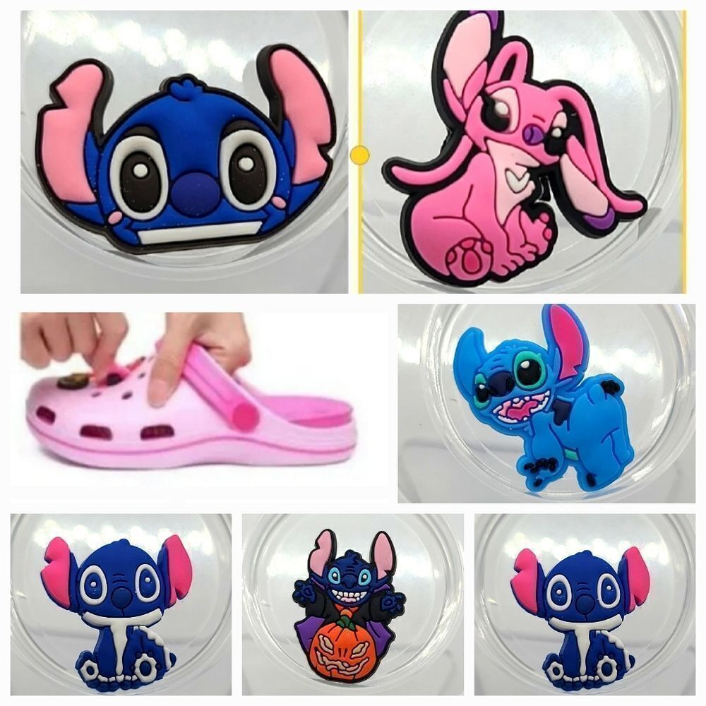 Lilo & Stitch Croc Charms NWT Disney 6pc Set Blue Koala Variety Pack Shoe Charm
